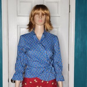 Vintage Lauren Ralph Lauren Tie Waist Top Small